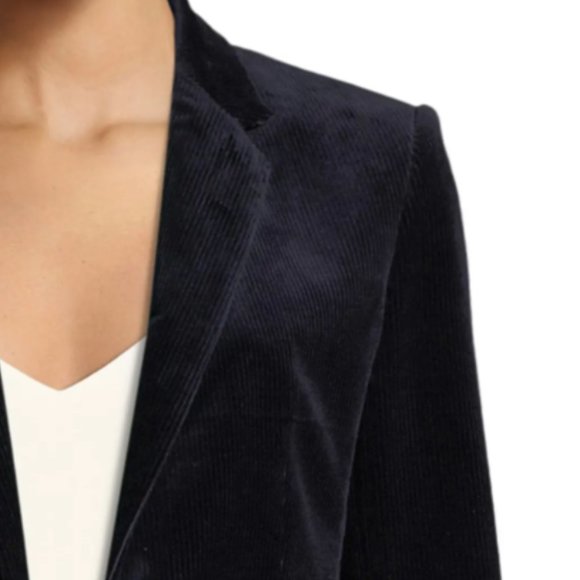 NWT Theory Power One-Button Modern Corduroy Women's Jacket DEEP NAVY size 4 - Picture 6 of 9